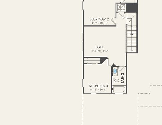 Second Floor 3 br 2.5 ba