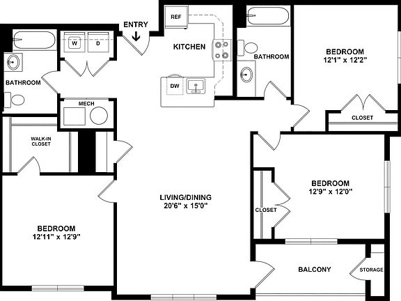 3rd image of 3206 Kimberly Ridge Rd #235