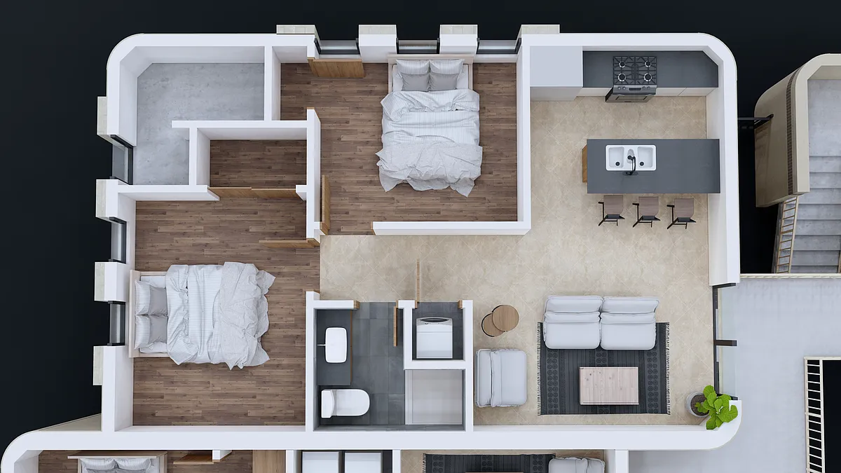 Floor plan Pacific Coast - FURNISHED