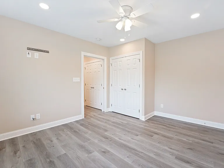 Great closets and even a ceiling fan