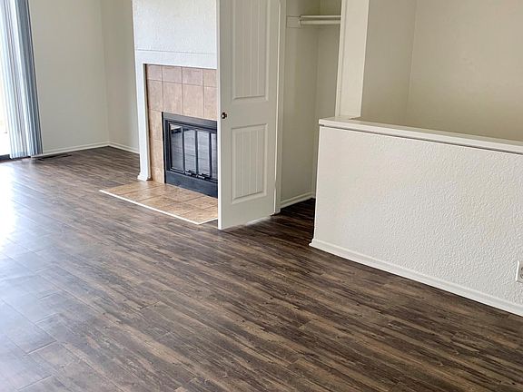 Wood Burning Fireplace and Closet in Living Room