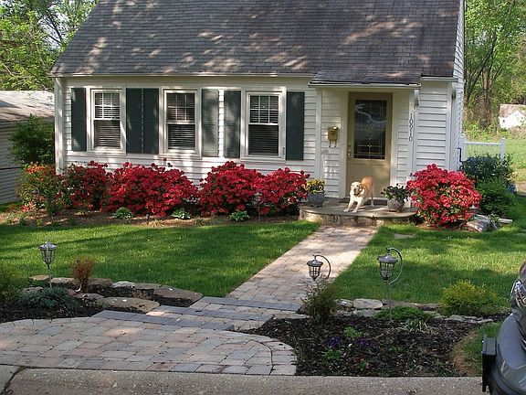 front view with stone walk