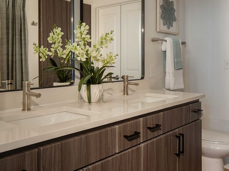 Remodeled bathrooms with luxury vinyl plank flooring
