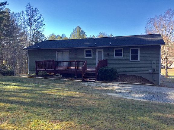 Rear view with large deck