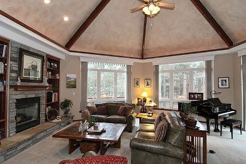 Great room with fireplace