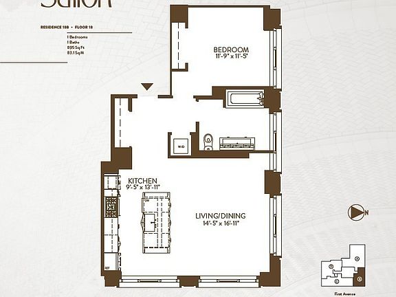 2nd image of 959 1st Ave APT 16B