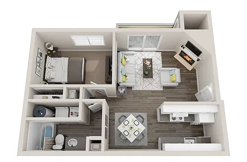 Floor plan One Bedroom | One Bath