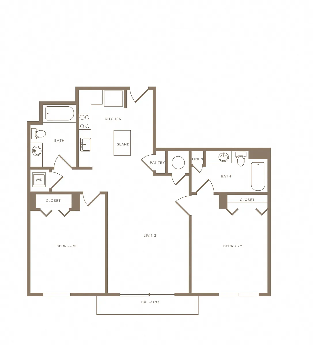 Floor plan 2 Bed/2 Bath-B05