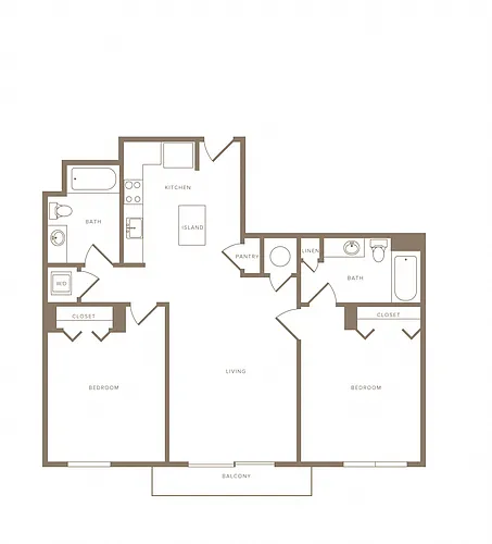 Floor plan 2 Bed/2 Bath-B05