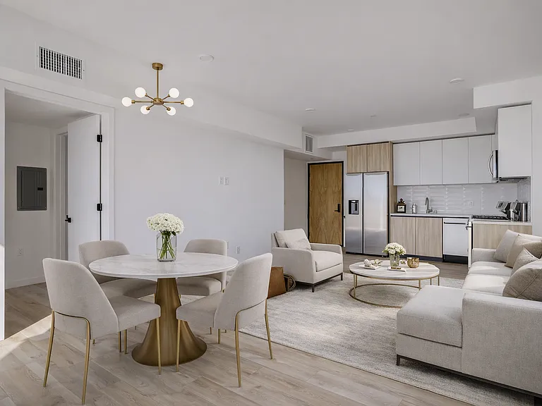 Certain photos may include virtual staging for illustrative purposes only. Furniture and decor shown are not included in the lease. No structural changes, alterations to layout, finishes, fixtures, or views have been made to the unit.
