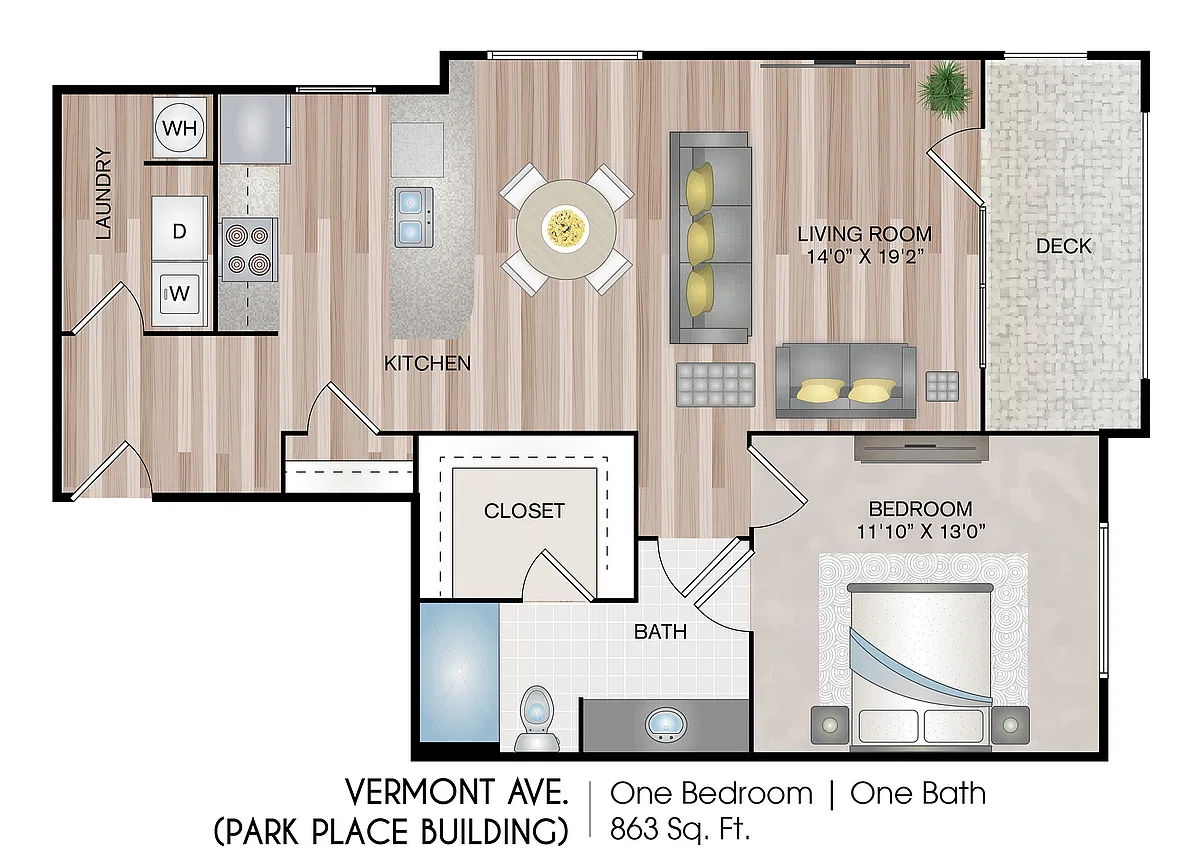 Floor plan Vermont Ave (Parkside Building)