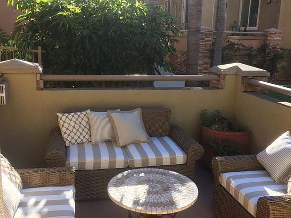 Patio furniture is included