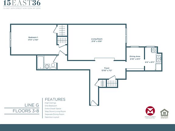 2nd image of 15 E 36th St APT 6G