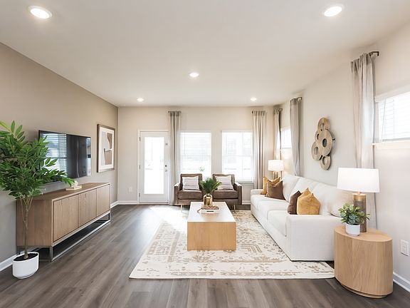 Great room in the Paisley floorplan at a Meritage Homes community in Atlanta, GA.