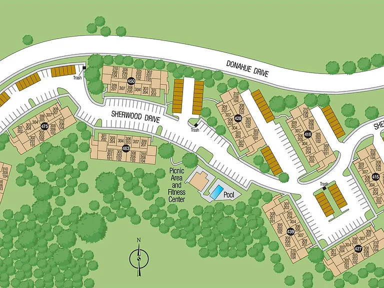Site Map of Summit at Sausalito | Summit at Sausalito Apartments | Apartments in Sausalito, CA