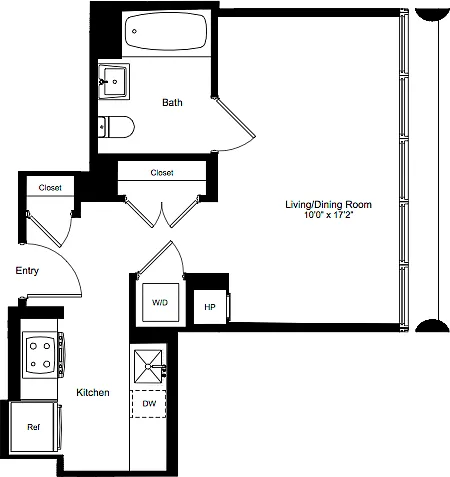 Floor plan Studio G 15-18