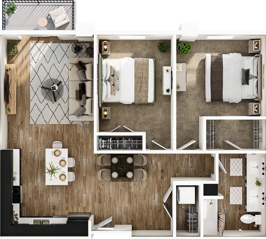 The Sawyer - 2 Bedroom / 1 Bathroom — Photo 2