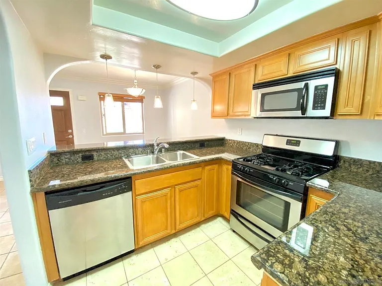 Kitchen with gas range
