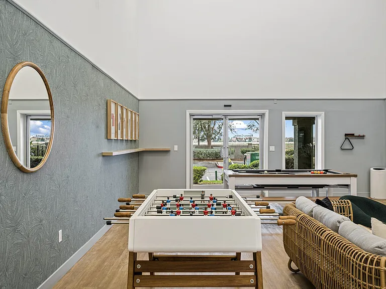 Game tables in the Resident Lounge at Citrine Hills, Ontario, CA 91761