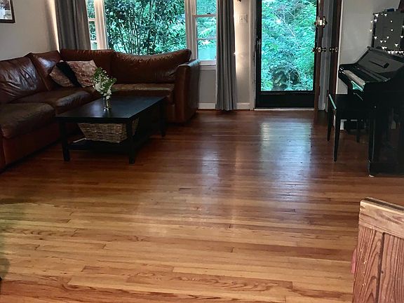 Living room with wrap couch