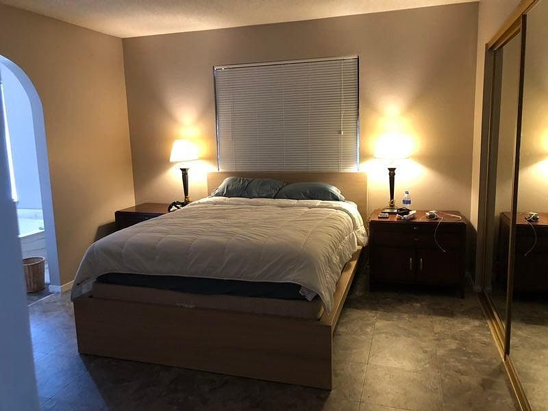 Master bedroom, Queen bed and private full bath.