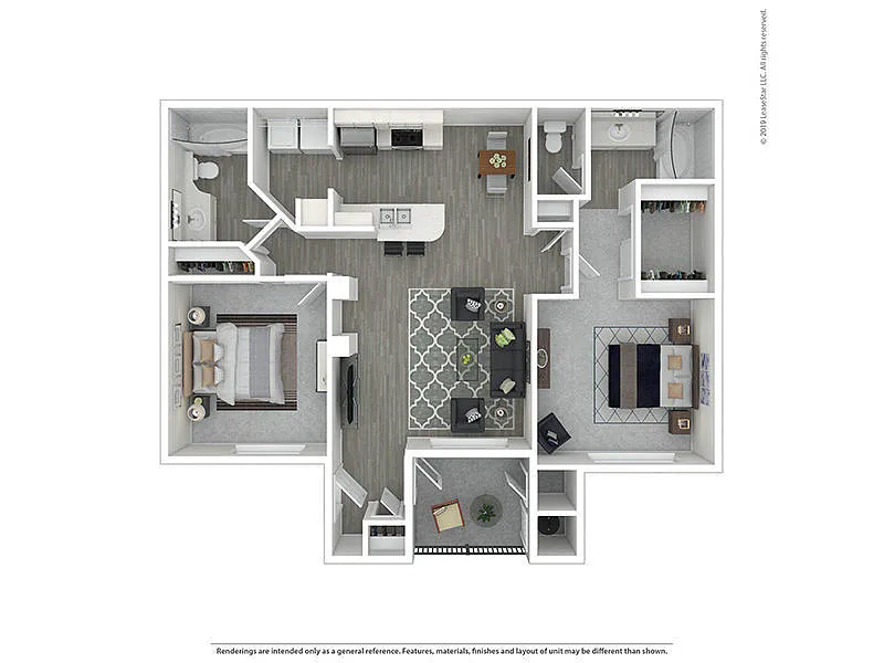 Floor plan Two bedroom, two bath