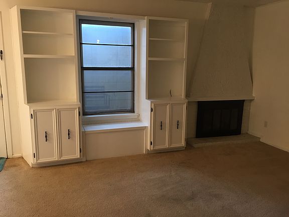 Built ins and fireplace