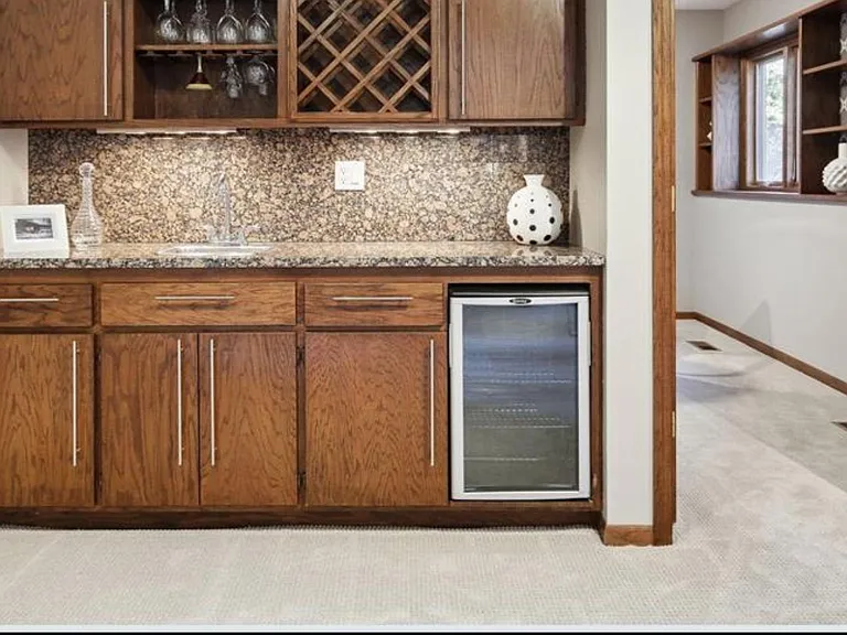 Bar with wine fridge