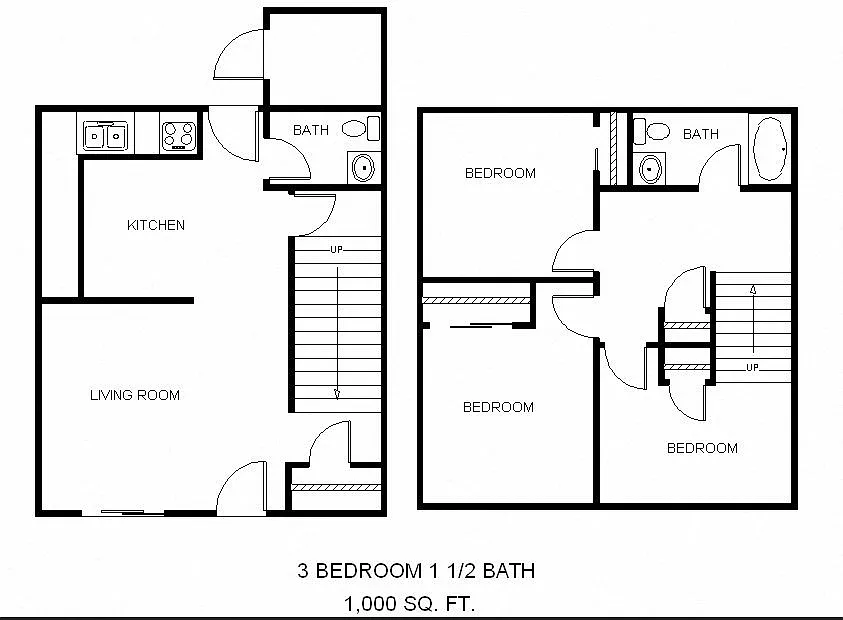 Floor plan 3 Bedroom Unit