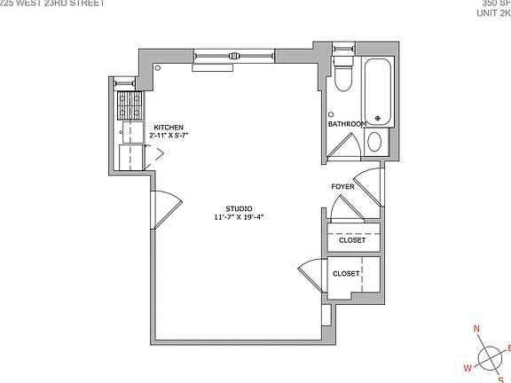 2nd image of 225 W 23rd St APT 2K