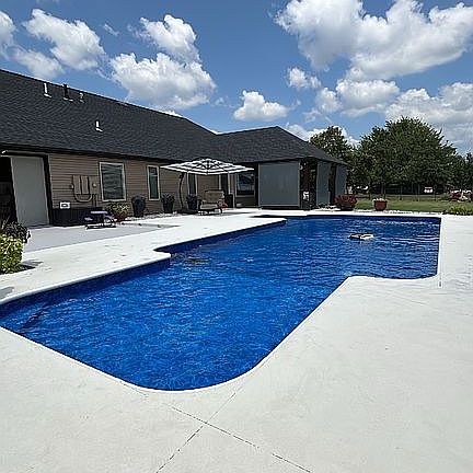 Salt water pool.