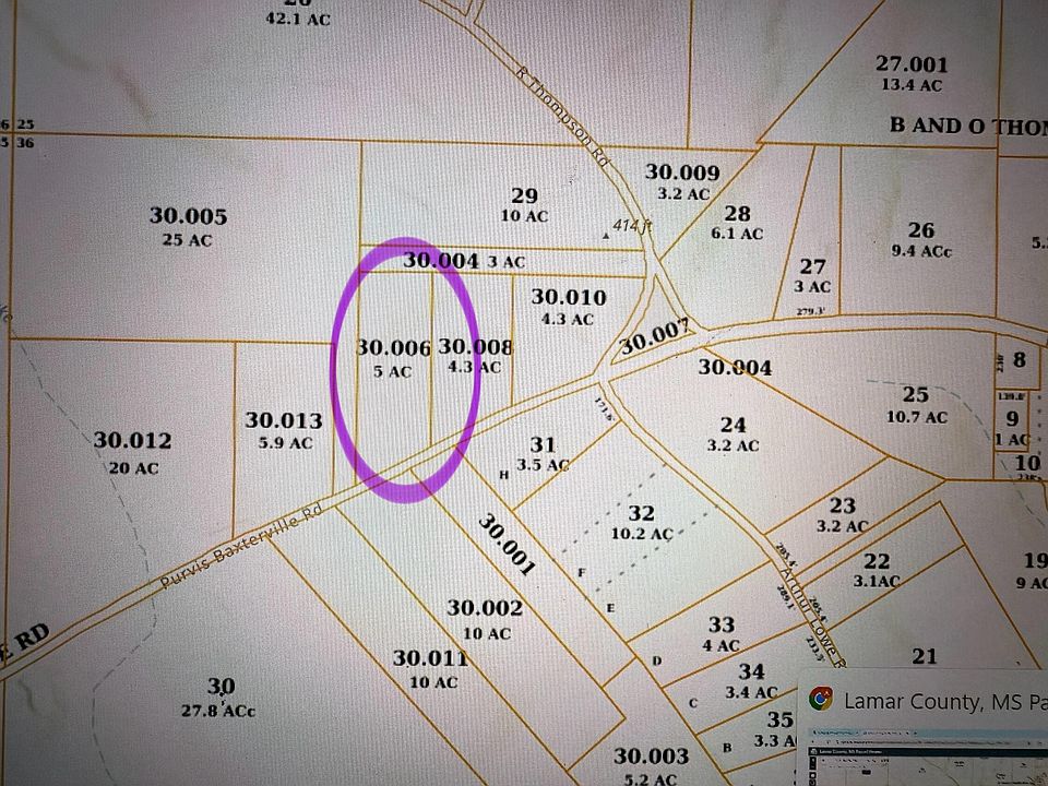 2nd image of 0 Purvis Baxterville Rd