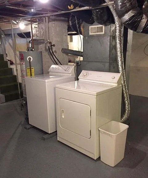 Includes washer and dryer in dry basement