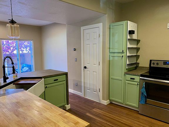 Nest thermostat, pantry storage and mechanical closet.