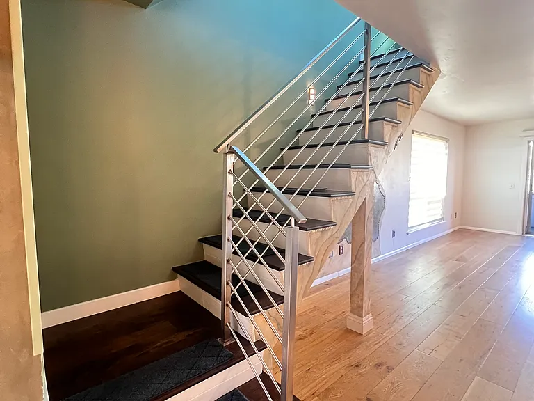 real maple wood stairs just refinished
