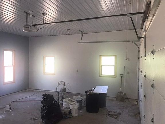 Inside of two car garage