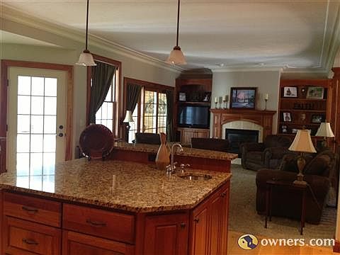 View from kitchen into living room