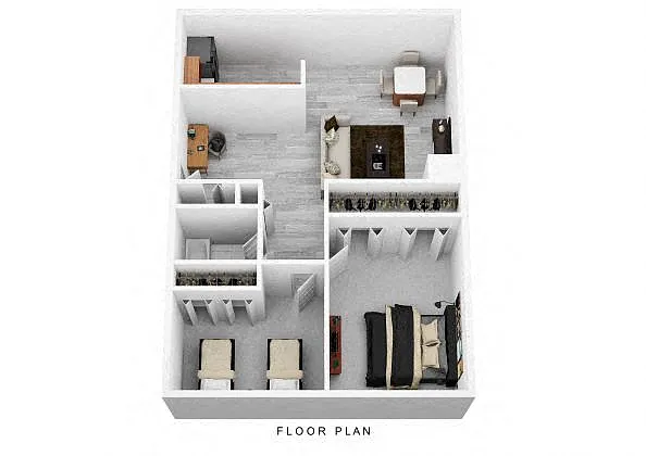 Floor plan 2 Bedroom Corner