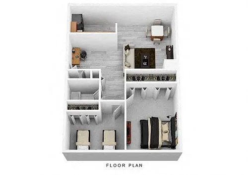 Floor plan 2 Bedroom Corner