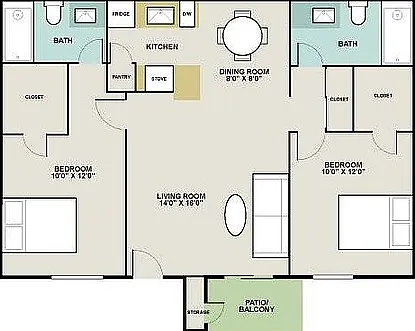 Avia 266 - Camber - 2 Beds - 2 Baths - 850 Sq. ft.