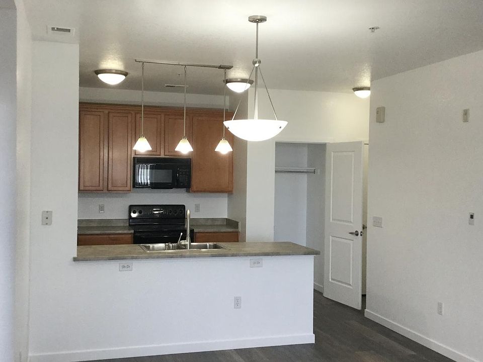 Kitchen and storage closet from living room