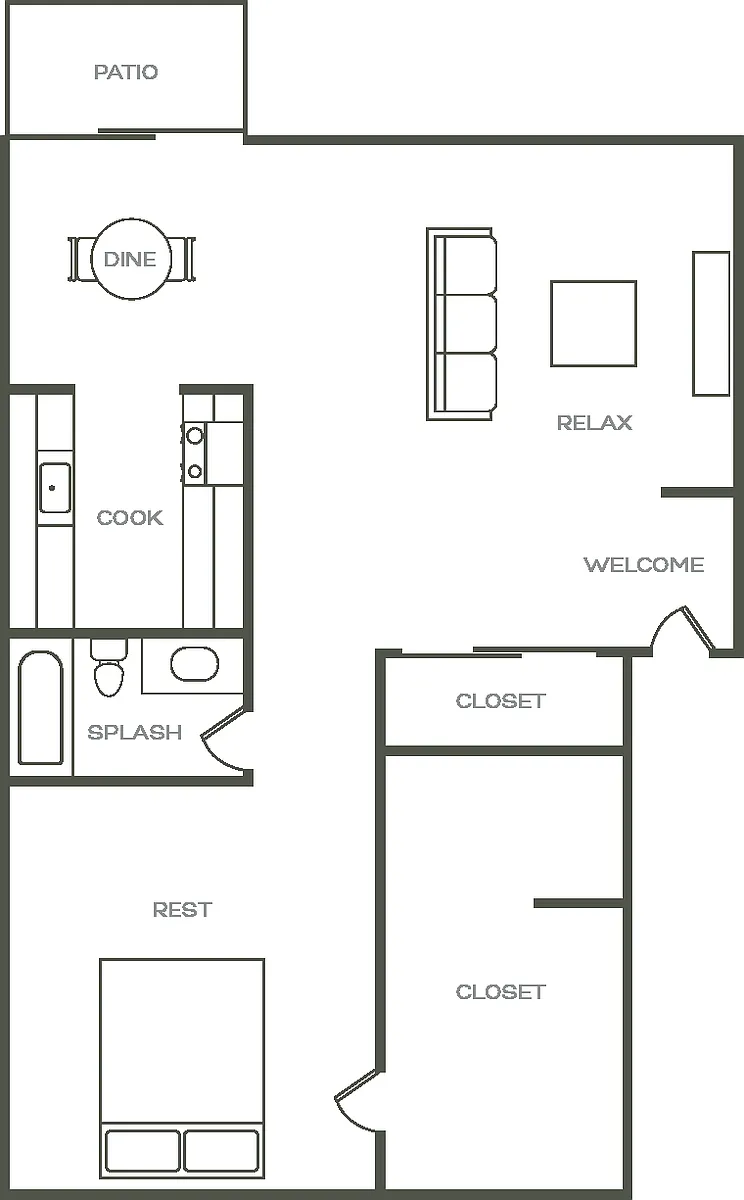 Floor plan 1 Bedroom