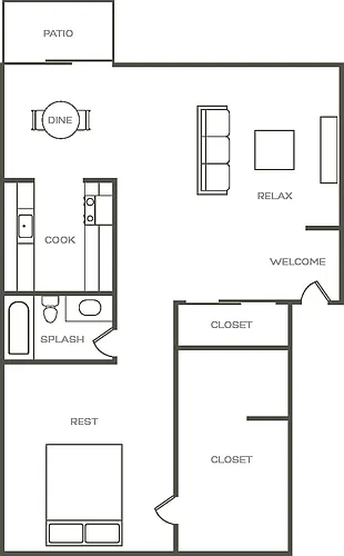 Floor plan 1 Bedroom