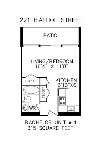 Floor plan Bachelor Apartment