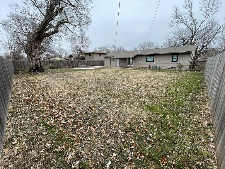 Backyard view from SW Corner
