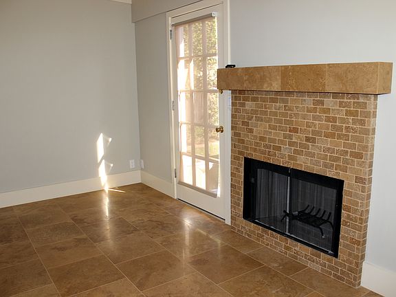 Travertine in family room
