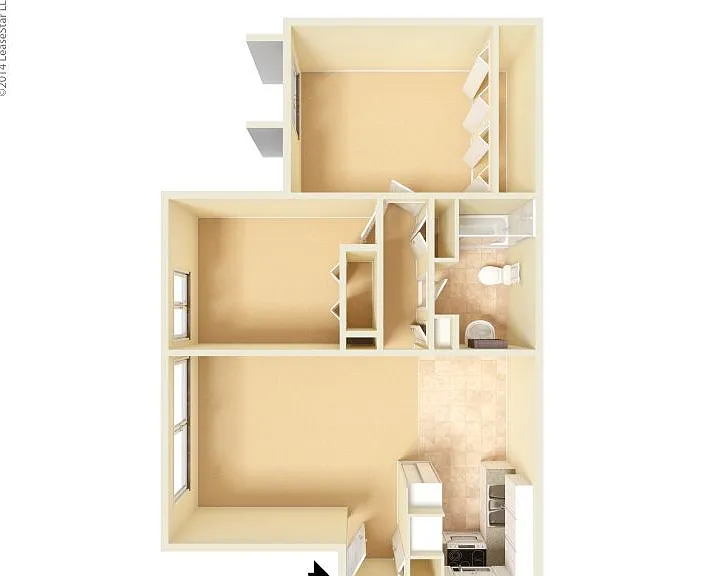 Medium 2 Bed 1 Bath