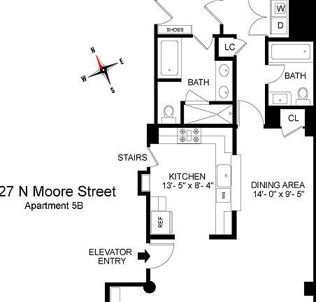 2nd image of 27 N Moore St APT 5B