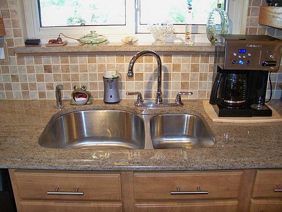 double ss sink/ tall faucet