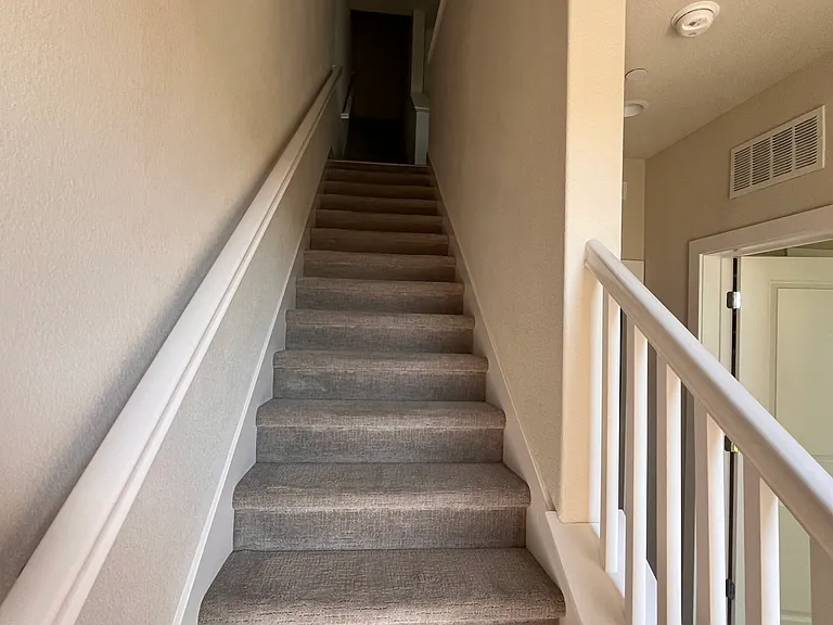 carpeted stairs